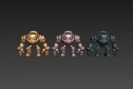 三个机器人 CG模型