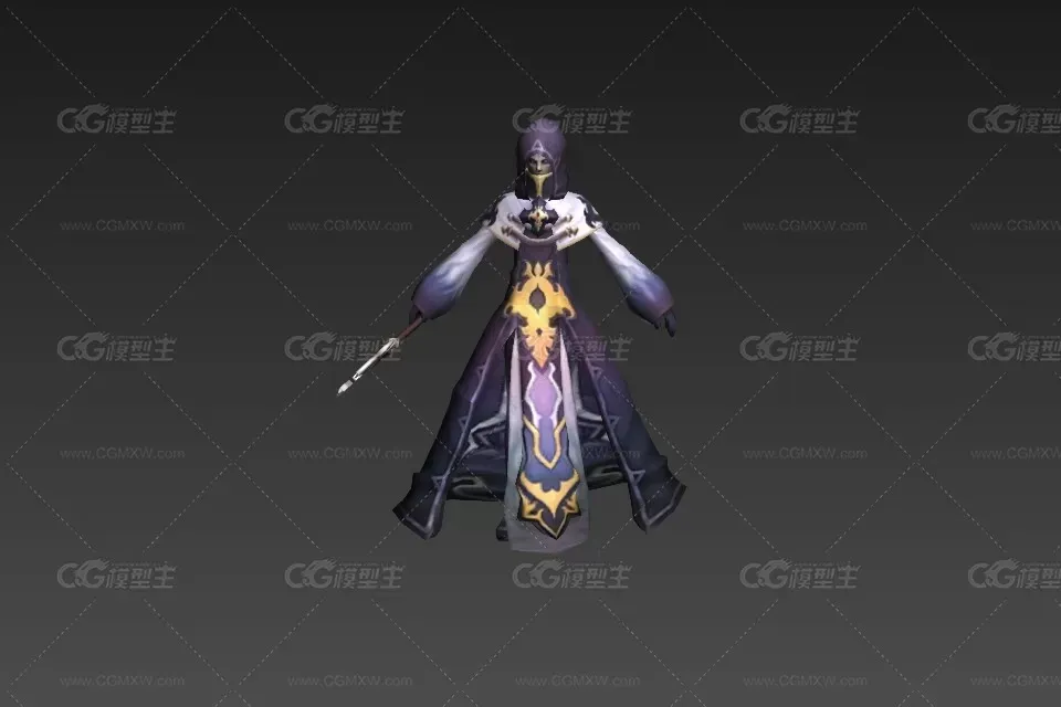 法师袍 CG模型免费下载-1