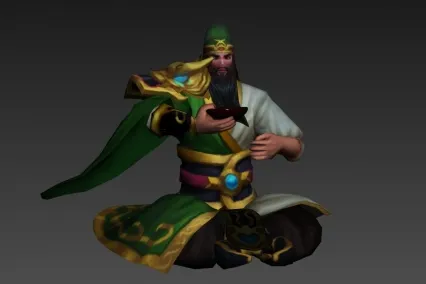 关羽喝酒 cg模型