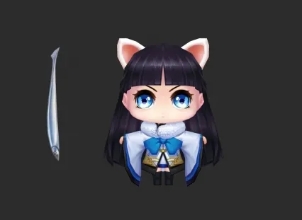 女孩 3d模型