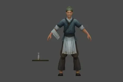 仙侠 小二哥 男 3D模型
