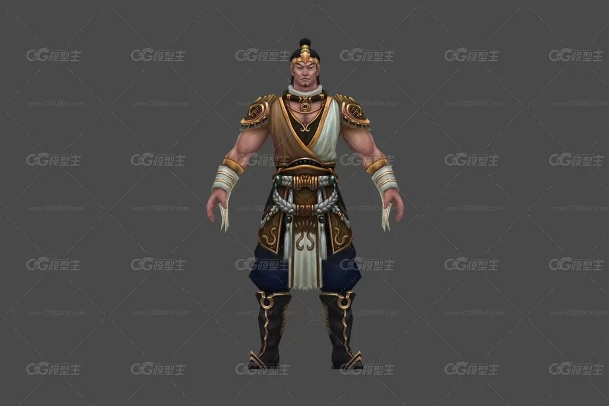 武侠 武士 壮士 男 3D模型-1