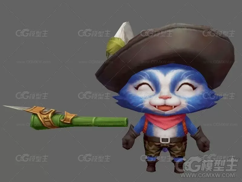 卡通猫3d模型-1