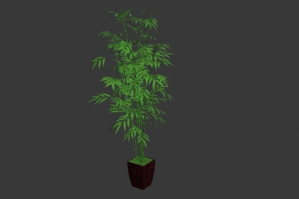 竹子绿植盆栽 3d模型