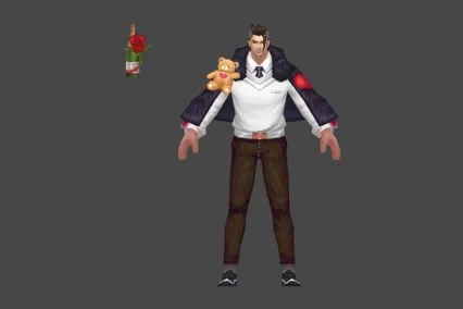时髦 男 时装 3D模型