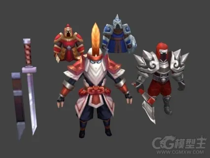 神魔游戏角色模型 3D模型 游戏模型