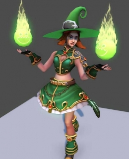 精致女魔法 CG模型