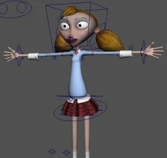 卡通大头小姑娘 CG模型免费下载
