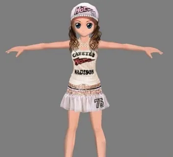 卡通女孩3d模型