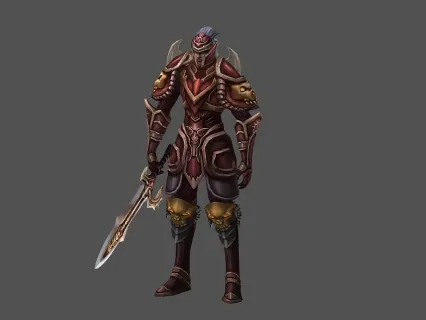男战士3D动画模型