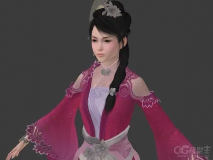 古代迷人美女3d模型 喜欢的抱走吧！