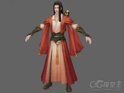 古代清秀男角色3D模型