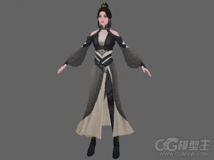 水墨江南女侠3D模型