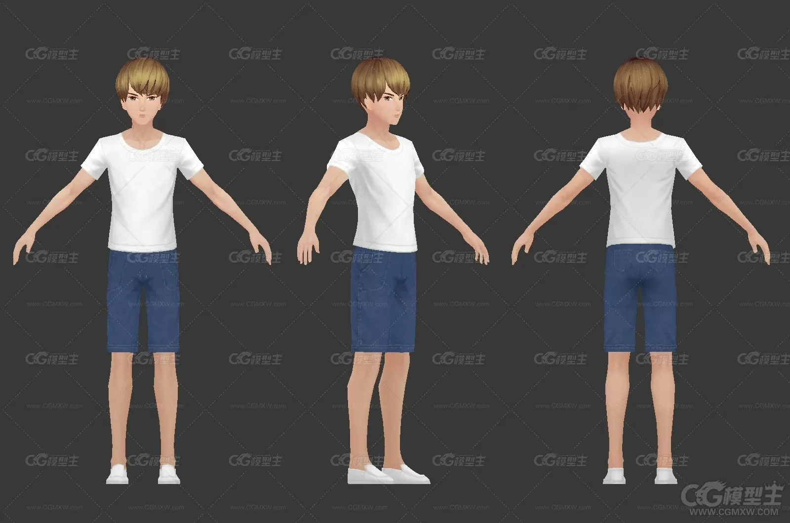 小男孩3D模型-4