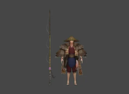武侠 渔夫 男 3D模型
