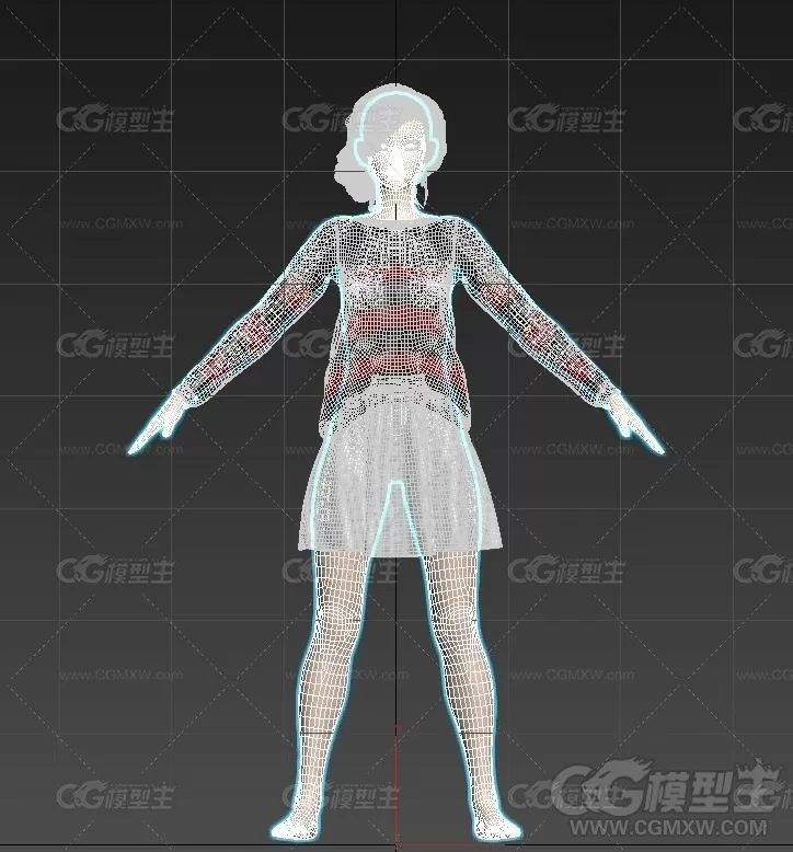 漂亮的少女3D模型 游戏模型 CG模型-2