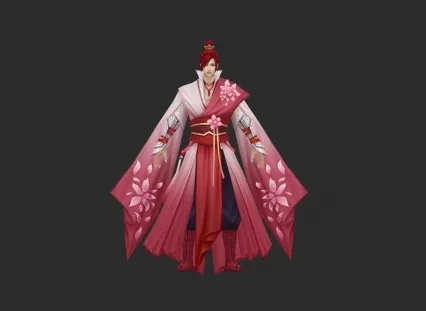 桃色装 3d模型