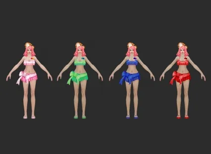 沙滩服 3d模型