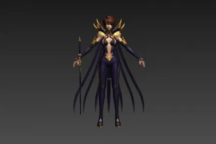 细长剑男武士 3d模型