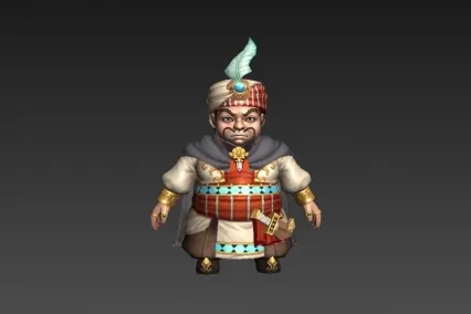 中东商贩 3d模型