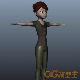 卡通女性人物模型下载 3D模型