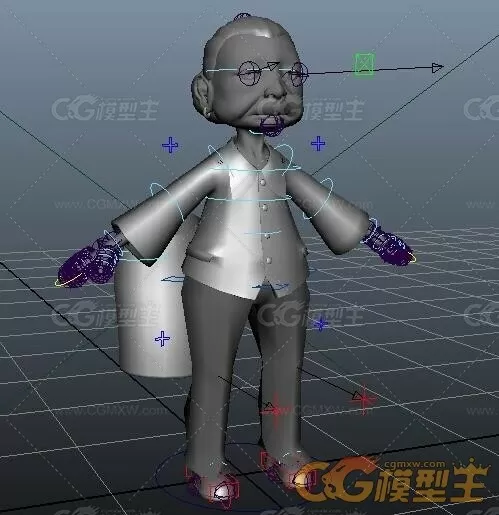 老太太 3D模型-1