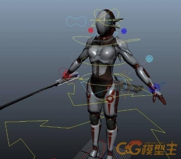 女性日本刀武士女忍者 CG模型免费下载