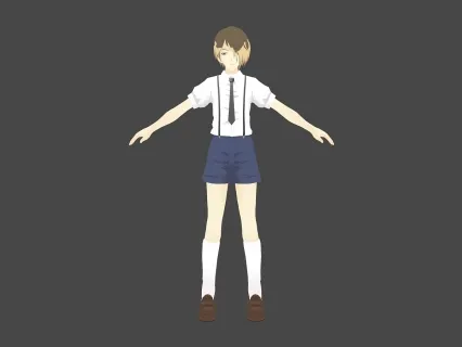 日韩风 学生 男 3D模型