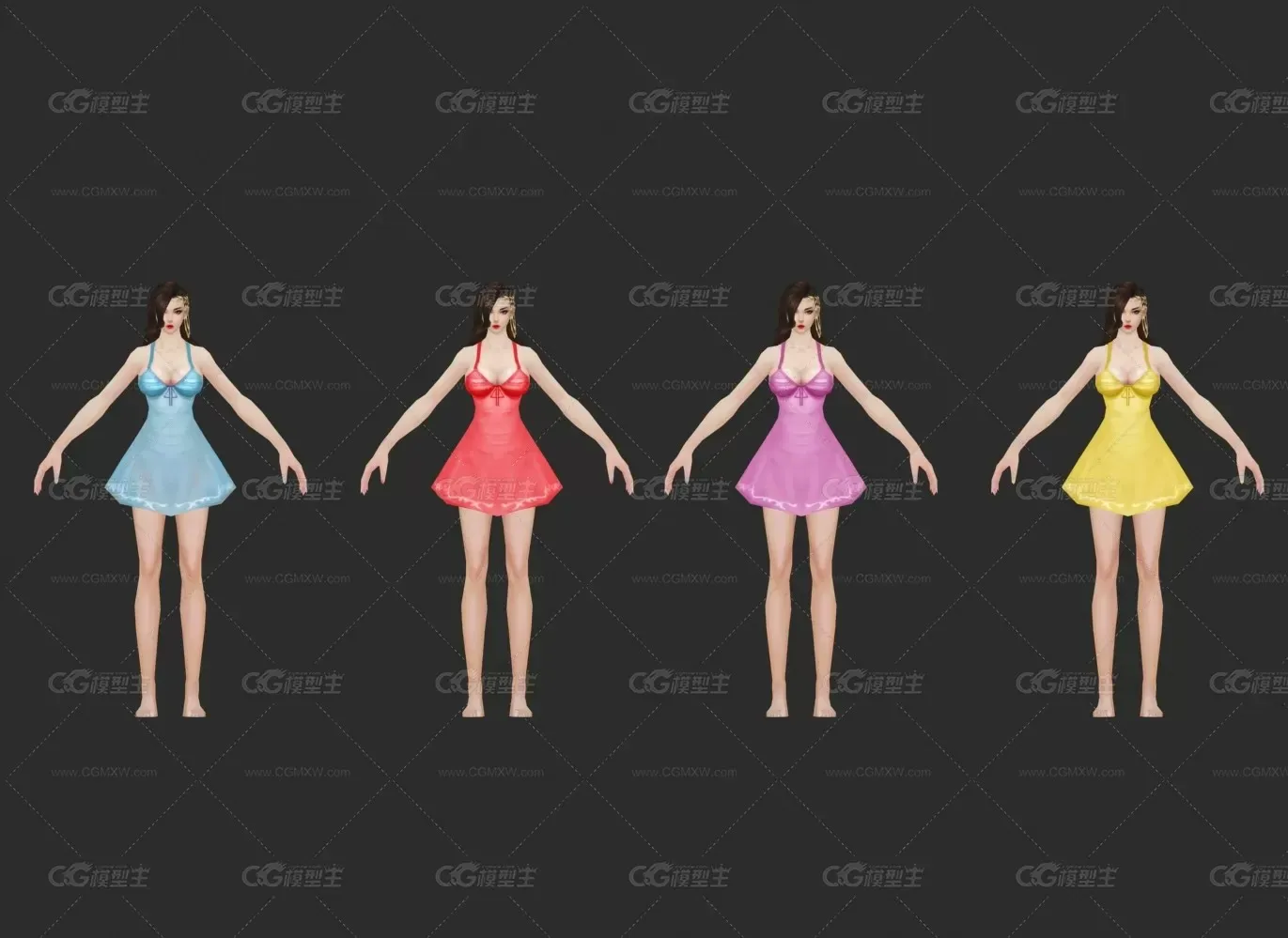 沙滩服 3d模型-1