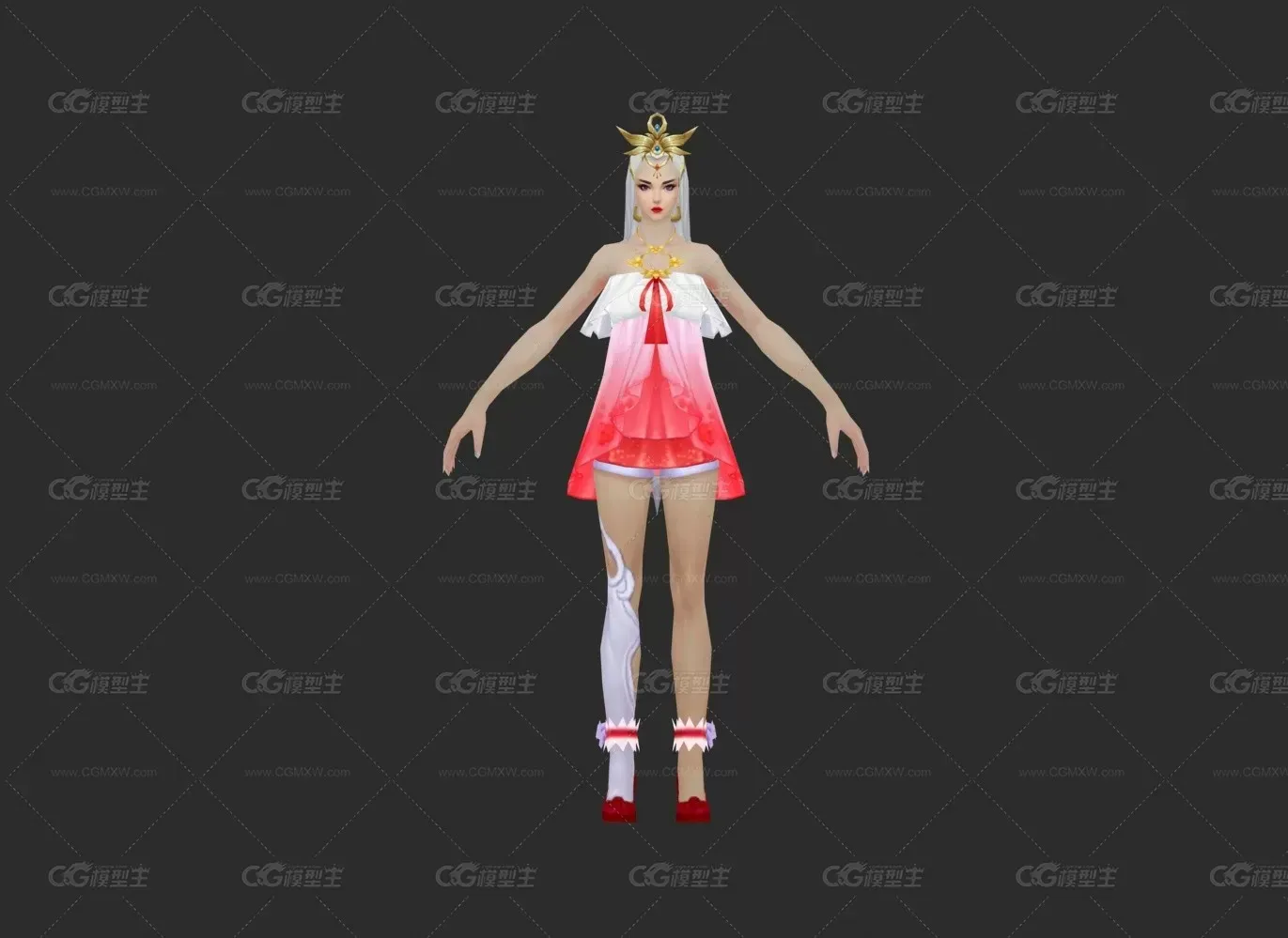 朝鲜服 3d模型-1