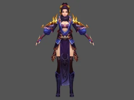 唐门女侠游戏角色模型
