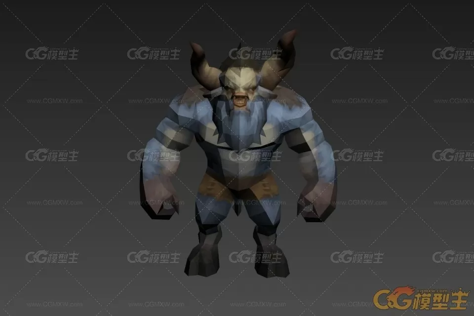 蛮牛战士 CG模型-1