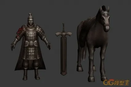 骑兵俑 3d模型