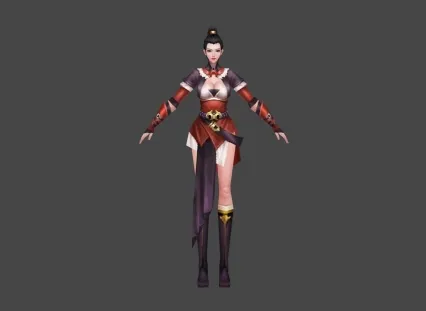 武侠 侠客 女 3D模型