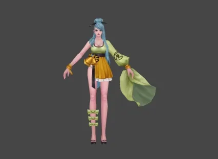 武侠女3D模型