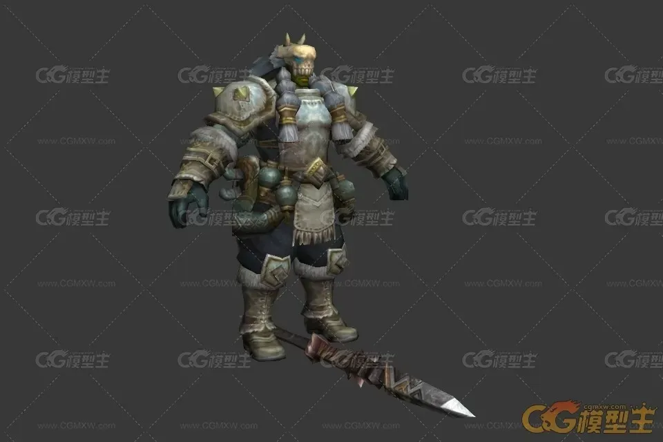 怪物模型 胡部战士 CG模型免费下载-1