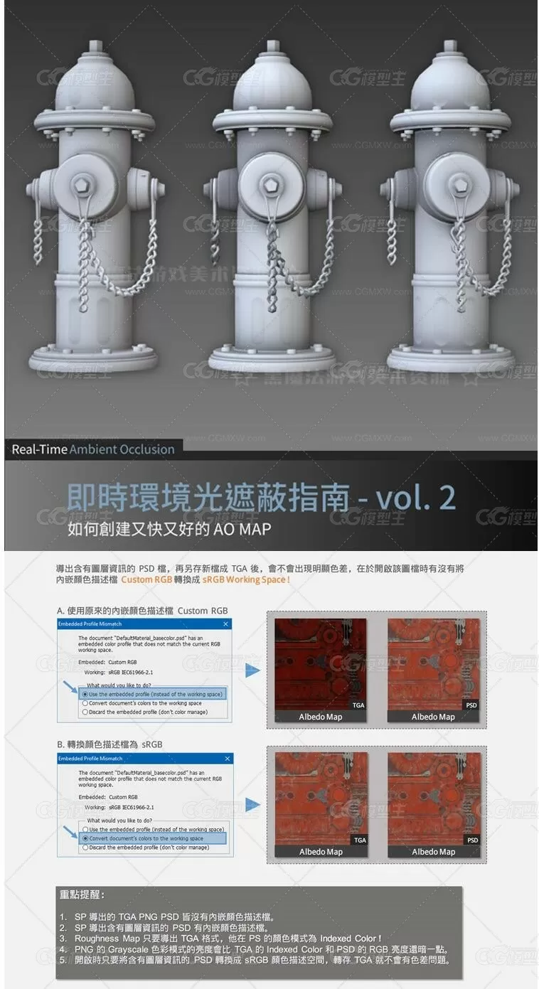 次时代游戏贴图详细相关图文教程包含讲解贴图的特性烘焙建议设定-6