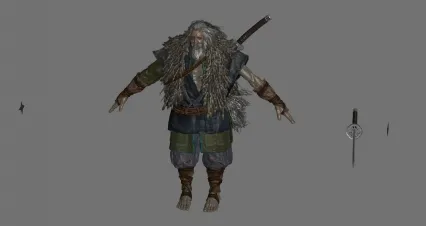 古代写实白毛老仙人   有贴图    喜欢就带走吧