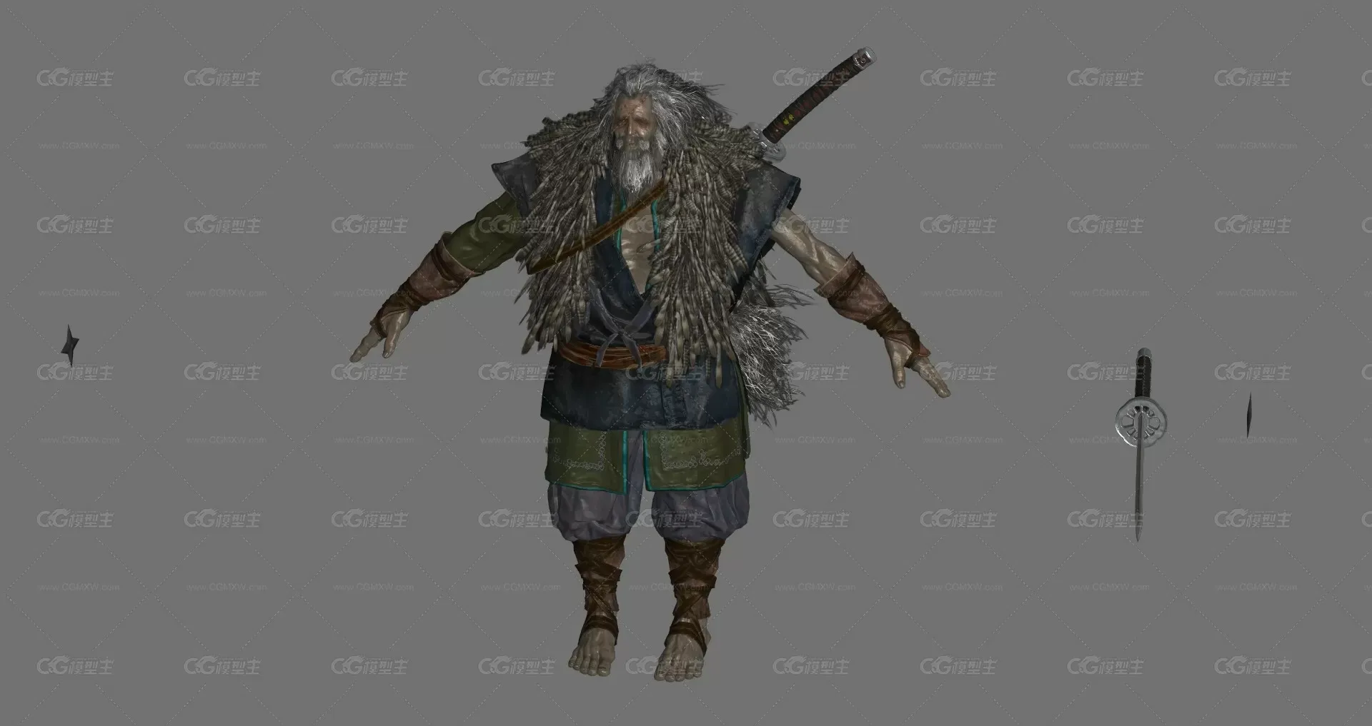古代写实白毛老仙人   有贴图    喜欢就带走吧-1