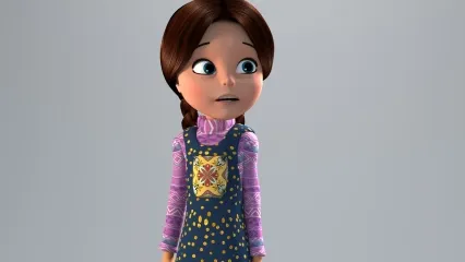 卡通维吾尔族小丽   大眼睛小萌妹
