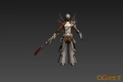 人物模型 中世纪刀战士 3D模型免费下载