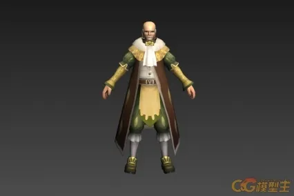 人物模型 宗教光头男 CG模型