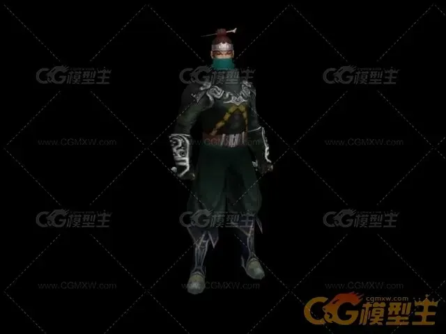 人物模型 黑衣蒙面男飞贼 3D模型-1