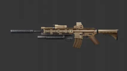 m4a1卡宾枪 加挂榴弹 低模手绘贴图 来看看吧
