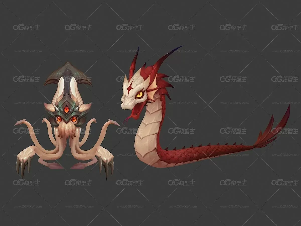 一套高质量 精美 Q版角色怪物模型 首发特价 不容错过。-2