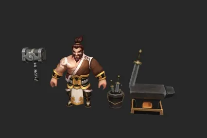 Q版 剑台  大锤  铸剑师