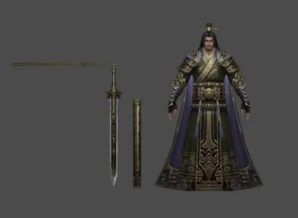 仙侠 武侠 精品手绘古代角色模型 带绑定 将军 剑客 男