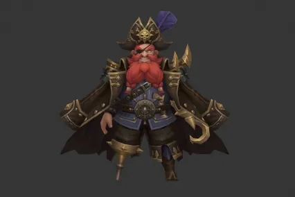 Q版 骷髅 独眼海盗
