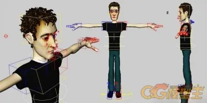 绑定卡通男子 3D模型免费下载