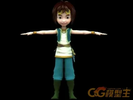 带骨骼绑定 cg模型
